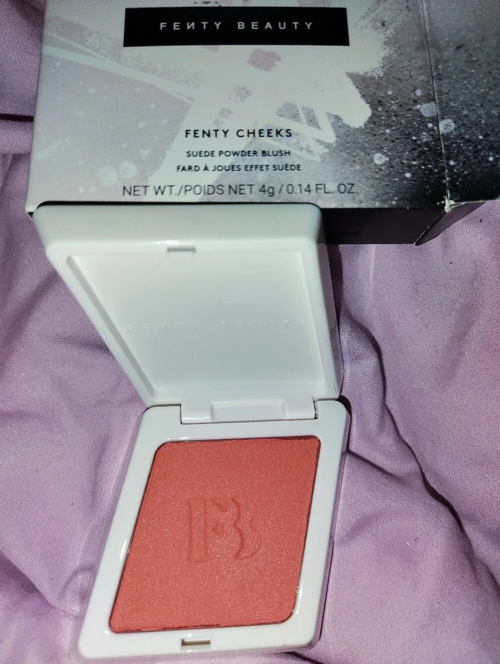 Fenty Beauty Suede Powder Blush - Lolly Poppy Vibrant Coral